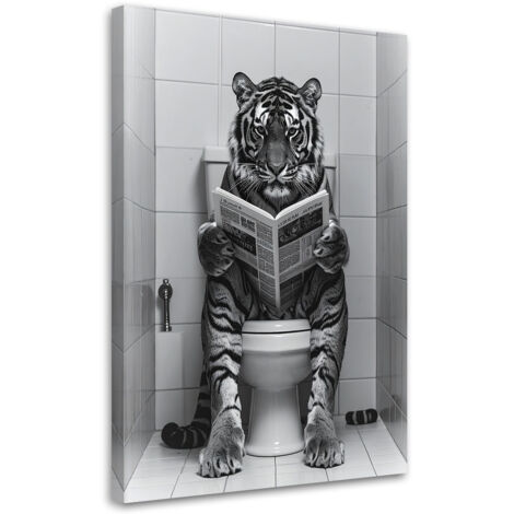 Cuadro sobre Lienzo, Tigre en el baño, 20x30 (1/5)