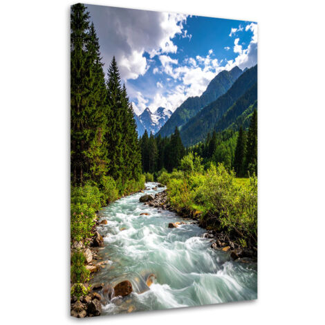Impresión de Imagen, Paisaje de montaña arroyo naturaleza, 40x60 (1/5)