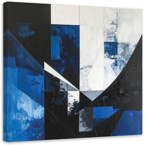 Impresión de Imagen, Abstracción formas geométricas azul, 20x20 (1/5)