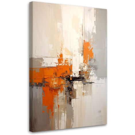 Cuadro sobre Lienzo, Abstracción naranja, 20x30 (1/5)