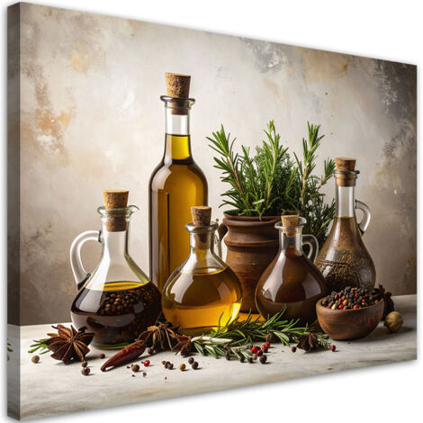 Cuadro sobre Lienzo, Aceite de oliva, hierbas y especias, 100x70 (1/5)