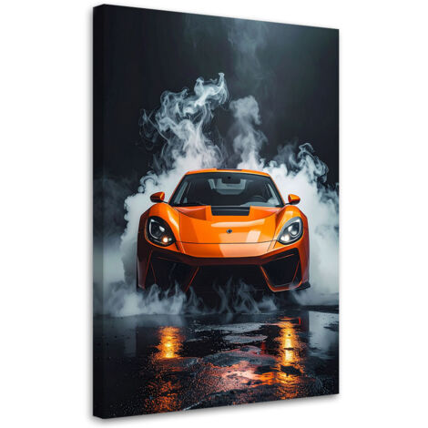 Cuadro sobre Lienzo, Coche deportivo naranja, 20x30 (1/5)