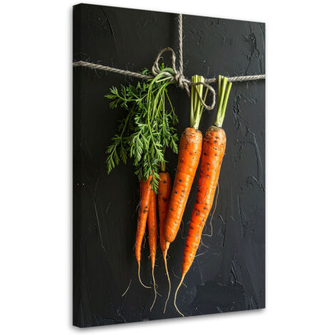 Cuadro sobre Lienzo, Zanahorias verduras, 30x45 (1/5)