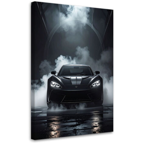 Cuadro sobre Lienzo, Coche deportivo negro, 60x90 (1/5)