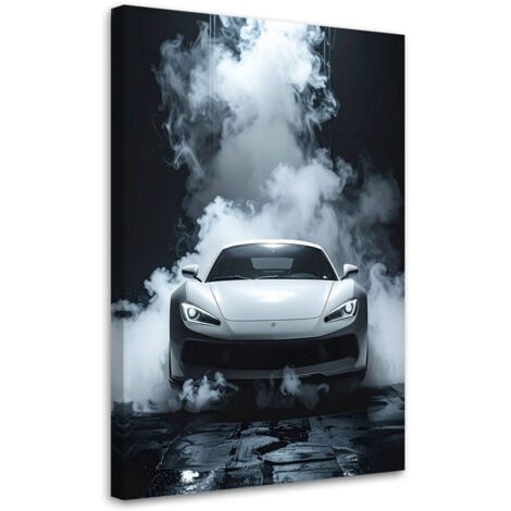 Cuadro en Lienzo, Coche deportivo blanco, 30x45 (1/5)
