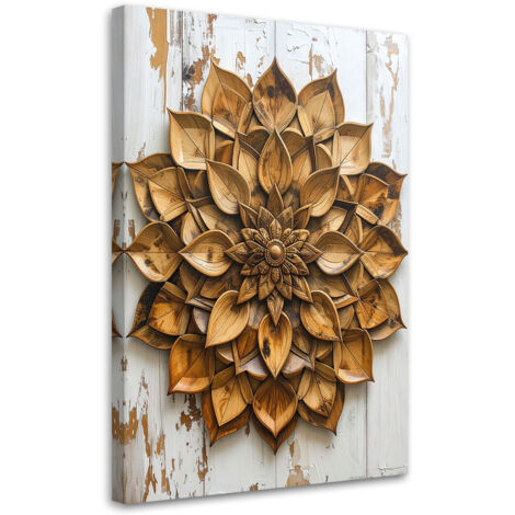 Cuadro sobre Lienzo, Mandala Zen Spa Shabby chic, 20x30 (1/5)