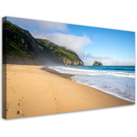 Cuadro en Lienzo, Paisaje playa mar naturaleza, 120x60
