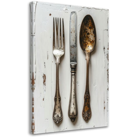 Cuadro sobre Lienzo, Cubertería Shabby Chic, 60x90 (1/5)