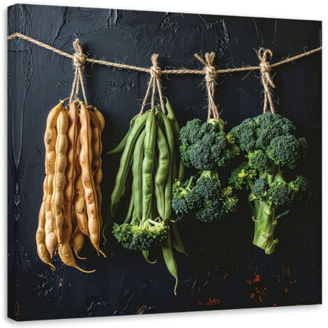 Cuadro en Lienzo, Brócoli verde Verduras, 20x20 (1/5)