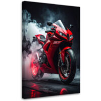 Cuadro sobre Lienzo, Motociclista rojo, 60x90