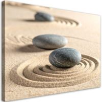 Impresión de Imagen, Playa de arena piedras zen spa, 60x40