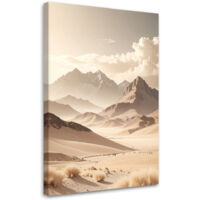 Impresión de Imagen, Paisaje de montaña en beige, 20x30