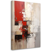 Impresión de Imagen, Abstracción roja y beige, 60x90