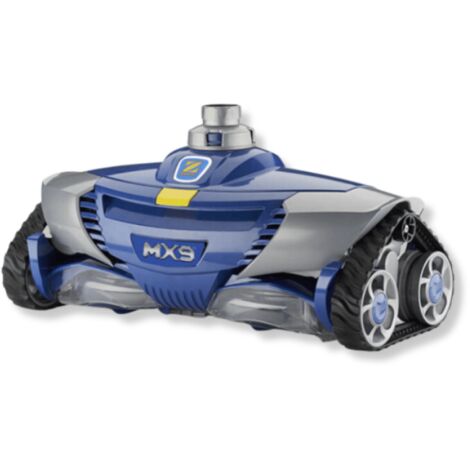 Robot nettoyeur de piscine Zodiac MX9 – Nettoyage jusqu'à 12 x 6 m – Compatible liner, béton, PVC armé – Turbo aspiration et navigation X-Drive
