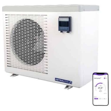 Astralpool – Pompe à chaleur de piscine 5,5 kW – Technologie Full Inverter – Débit 3 m³/h – Alimentation 220-240V – Plage de fonctionnement -5°C à +43°C