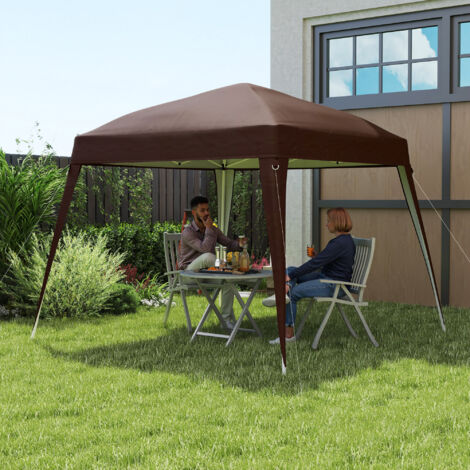 Pavillondach Ersatzbezug aus Polyester mit Silberbeschichtung, Coffee, für 3x3 m Pavillon, Oberseite 240x240 cm (1/5)
