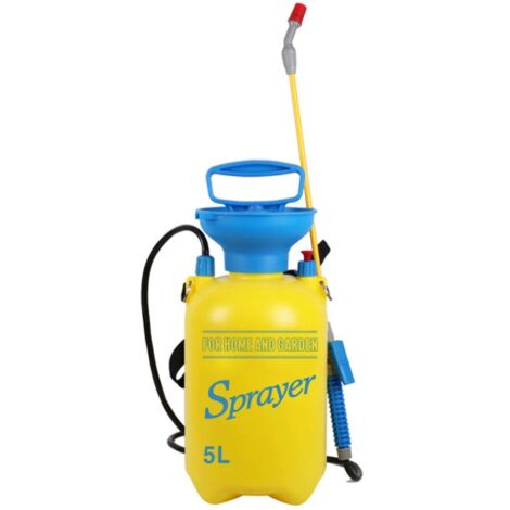 Spruzzatore ad aria compressa da 5 litri, spruzzatore pressurizzato a spalla, bomboletta spray a pressione, giallo e blu (1/5)