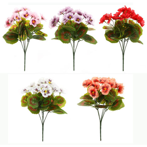 5 pezzi di viola del pensiero artificiale, fiori primaverili da esterno, piante di fiori selvatici, impatiens finte per decorazioni da giardino e portico