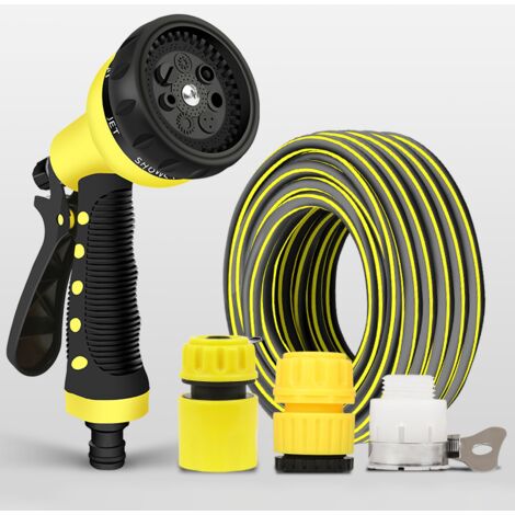 Tubo flessibile da giardino da 30 m, tubo per irrigazione con ugello spruzzatore multifunzione, set di tubi per irrigazione (1/5)