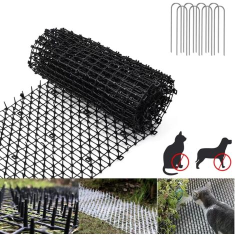 Tappetino anti-gatto portatile 200x28 cm, dispositivo repellente per animali, accessori da giardino per esterni, striscia spinosa, tappo per recinzioni da giardino (1/5)