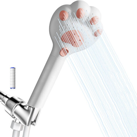 SIENTICE Soffione doccia a forma di artiglio di gatto, soffione doccia, soffione doccia ausiliario, accessori per il bagno, bianco (1/5)