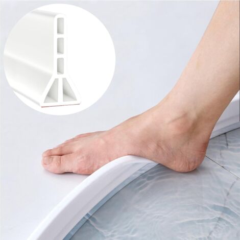 Paraschizzi per doccia 10 cm3,5 cm1 m, barriera antispruzzo, protezione per cabina doccia, protezione antispruzzo per pavimento (1/5)