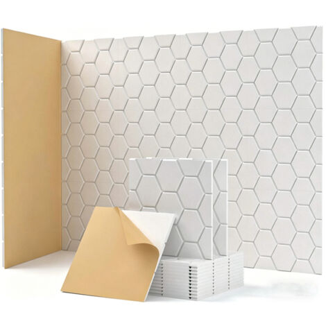 Pannelli acustici autoadesivi da parete 30x30x0,9 cm - Confezione da 24 pezzi - Isolamento acustico ed eco, decorazione murale fonoassorbente (1/5)