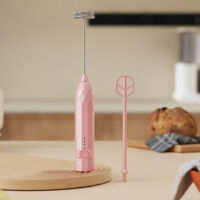 Montalatte elettrico portatile, Frusta elettrica, Ricarica USB, Per uso domestico e professionale, Mixer per caffè, Facile da pulire