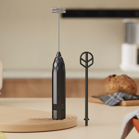Batidora portátil USB, espumador de leche eléctrico, batidor de huevos portátil — Ideal para uso doméstico — Mezclador de café, espumador de leche eléctrico