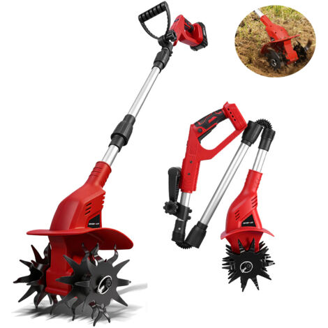 Cordless Electric Tiller, 1200 RPM, Gardening Tool for Soil Improvement. Compatible with Makita 18V Batteries. (1/5)