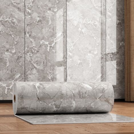 Vinilo autoadhesivo efecto mármol para pared, papel pintado decorativo impermeable para cocinas, baños, etc. 40 cm x 3 m (1 rollo) (1/5)