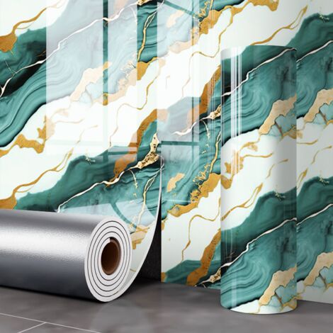 2 rollos - Adhesivos de pared autoadhesivos con efecto mármol, Papel pintado decorativo impermeable para cocinas, baños, etc. 40 cm x 3 m (1/5)