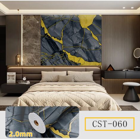 2 rollos - Adhesivos de pared autoadhesivos con efecto mármol, Papel pintado decorativo impermeable para cocinas, baños, etc. 40 cm x 3 m (1/5)