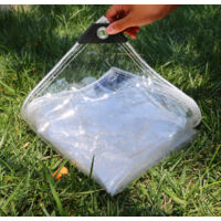 Lona impermeable de PVC transparente con ojales reforzados, resistente al viento y la lluvia, ideal para toldos y balcones exteriores (2m x 2m)