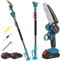 Motosierra eléctrica telescópica de 600 W, motosierra de pértiga eléctrica inalámbrica, herramienta de poda eléctrica, con 2 baterías Makita.