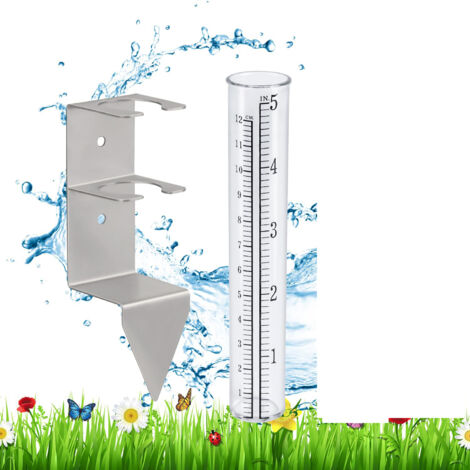 Außen-Regenmesser 13,6 cm, Niederschlagsmessgerät, kleiner frostsicherer Kunststoff-Regenmesser, geeignet für Gärten und Terrassen
