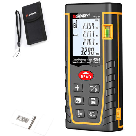 SNDWAY 40M Digitaler Laser-Entfernungsmesser, Laser-Messgerät, 7 Modi, Umschaltung zwischen m/in/ft (batterielos) (1/5)