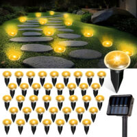 9,8 m Solar-Bodenleuchten, 40 LEDs – Solar-Lichterkette für außen, Wegbeleuchtung, Gartenleuchten, Landschaftsbeleuchtung für Auffahrten (3500 K)