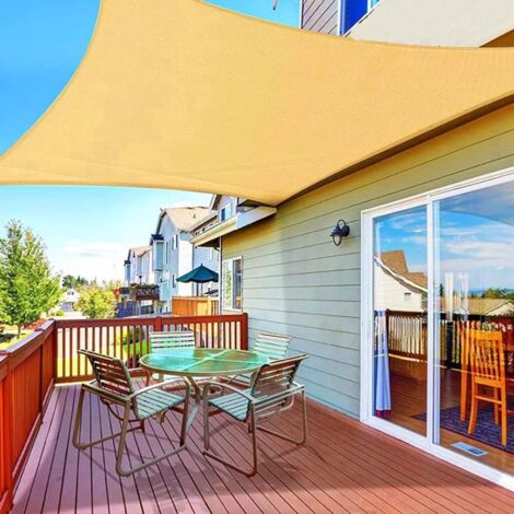 Waterproof rectangular shade sail 400x500CM, 90% mesh, sunshade, waterproof, windproof outdoor sunshade fabric for balcony