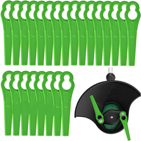 Pack of 200 83mm plastic grass trimmer blades, lawnmower cutting blades, garden mower blade replacement (1/5)