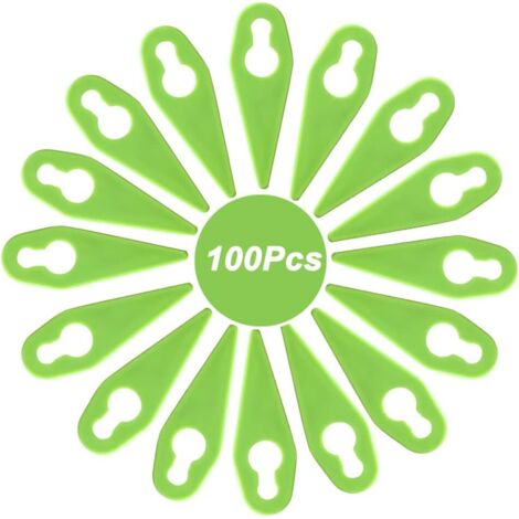 Pack of 100 plastic blades compatible with the Gtech ST01 ST02 ST04 ST05 ST20 GT3.0 GT4.0 GT50 grass trimmer. (1/5)