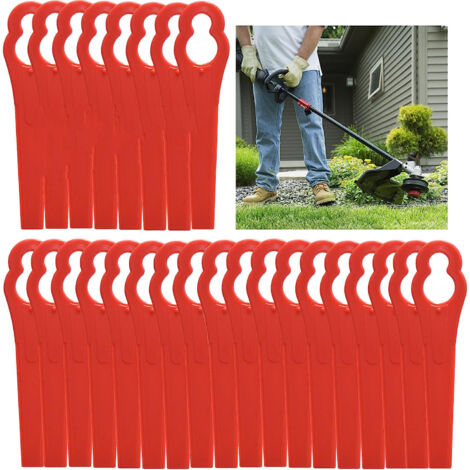 Pack of 100 plastic cutting blades for lawnmowers, 83 mm (1/5)
