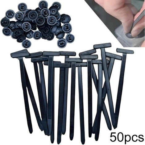 Set of 50 Universal Nylon Car Cable Ties – Plastic Rivet Fasteners, Clip-on Bumper Retainers for Fender Panels (1/5)
