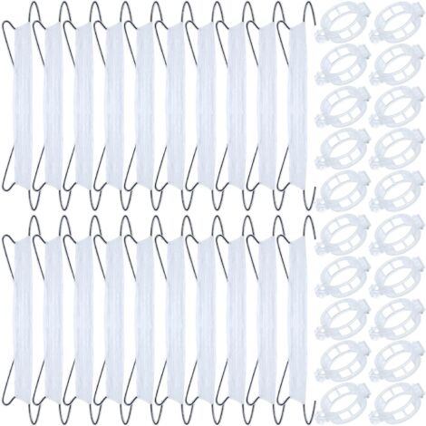 Pack of 40 tomato hooks, tomato support hooks and plant support clips with 10m string to prevent tomatoes from pinching each other. (1/5)
