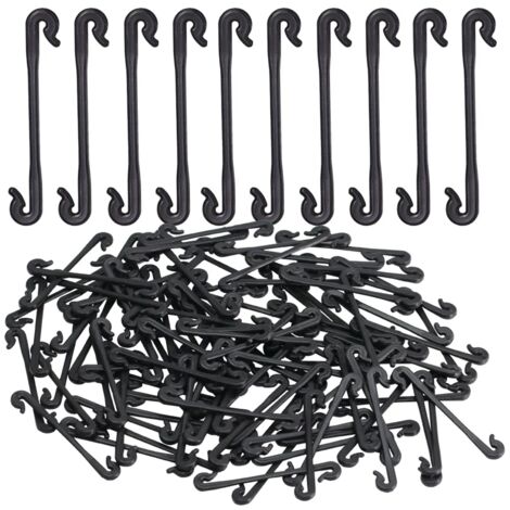 300PCS Vine Ties, Attached Loop Hooks, Vegetable Grafting Clips, Plant Strapping Clips for Greenhouse Garden Supplies (1/5)