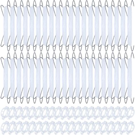80PCS Tomato Support Hooks and Clips for Garden Vegetables, Climbing Hooks with 10m Rope to Prevent Tomatoes from Getting Pinched (1/5)