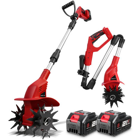 BEAFACE 1600W Cordless Electric Tiller, Multifunctional Tool Combining Mowing, Loosening, and Gardening.