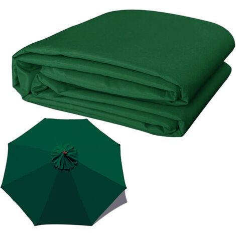8-rib canopy, 3m diameter - replacement for double-layer UV-resistant outdoor parasol, Green