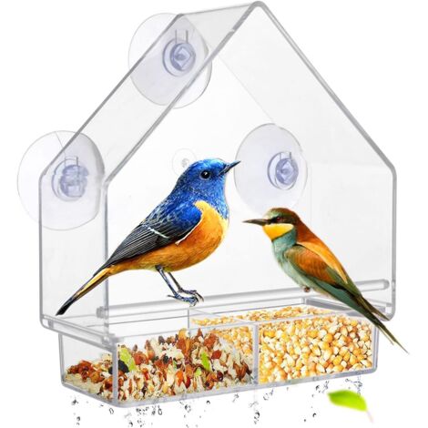 Window bird feeder, window bird feeders with strong suction cups, bird feeders for outdoor wild birds (1/5)