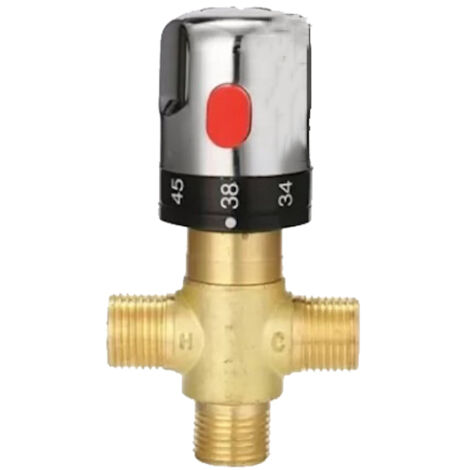 SIENTICE Classic thermostatic mixer tap, made of pure brass, with a thermostatic valve core, copper color, suitable for kitchens and bathrooms (1/5)